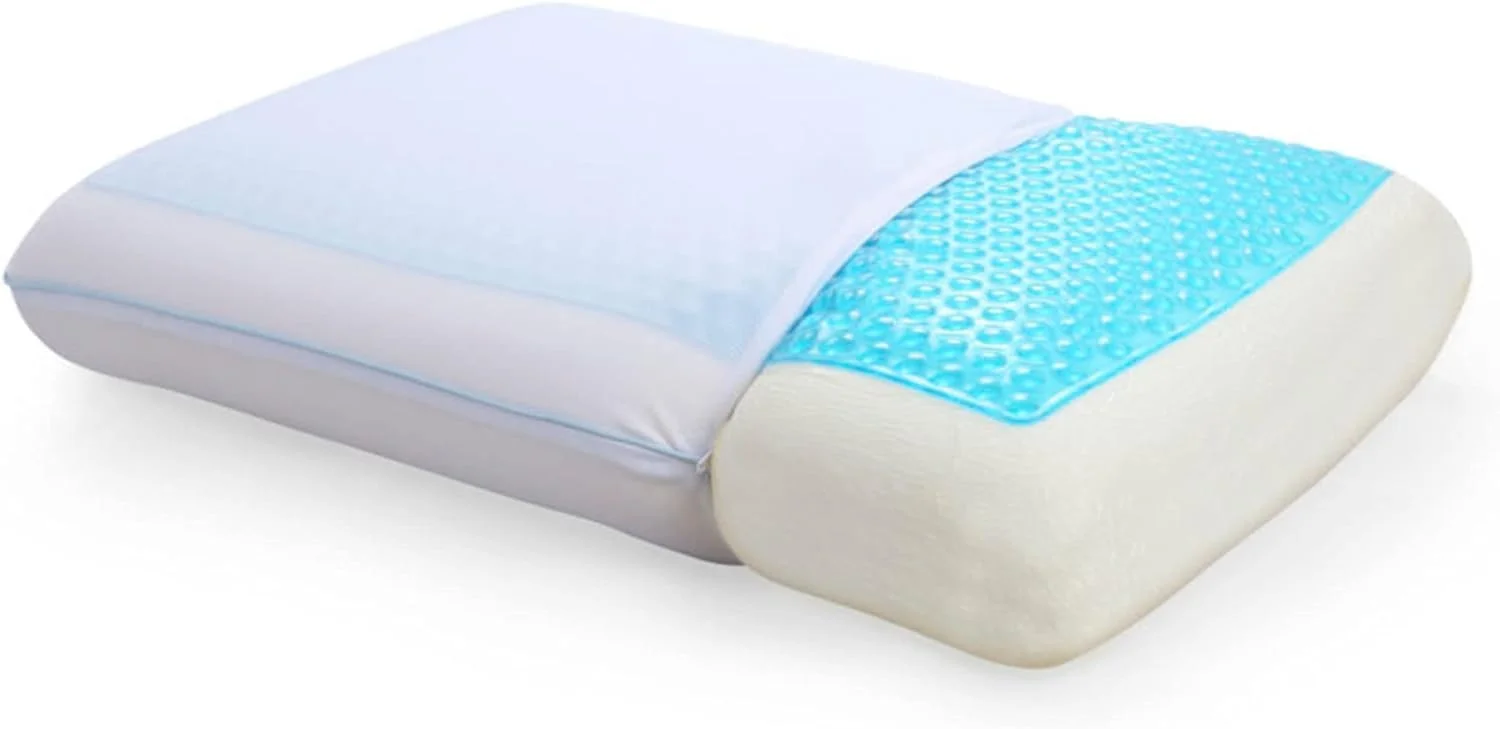 Beckham Hotel Collection cooling gel pillow for hot sleepers to improve sleep duration and quality