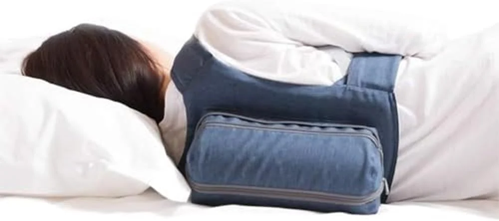 NightShift positional sleep device preventing supine sleeping in positional sleep apnea therapy