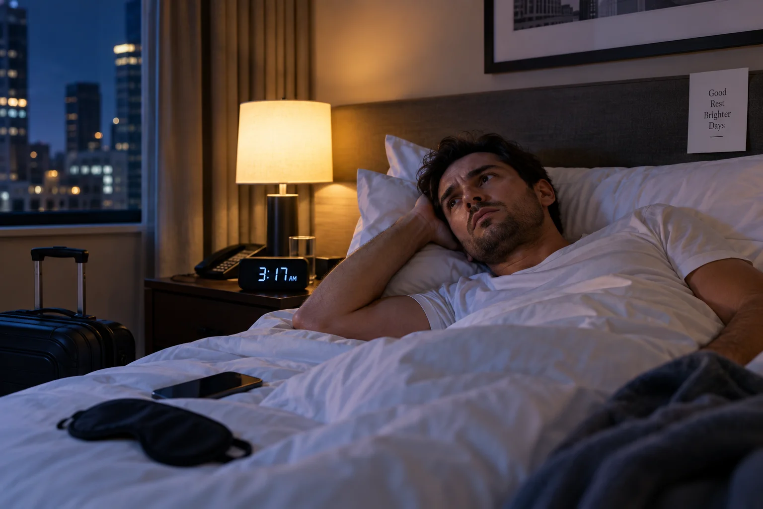 can't sleep in hotels